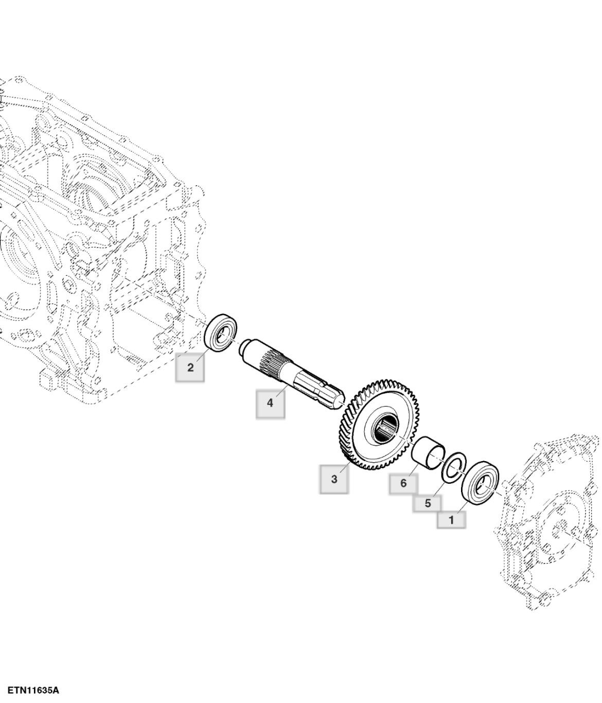 Trục ra PTO, ly hợp đơn, PTO đơn